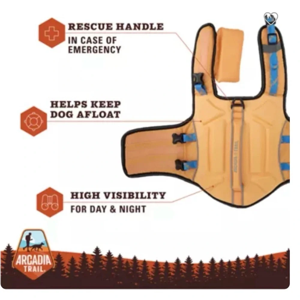 Arcadia Trail High Visibility Life Jacket FOR X SMALL DOG NWT